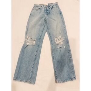 SLVRLAKE London Crop Jeans 24 Broken Dreams Distressed 90's Grunge Indie Sleaze